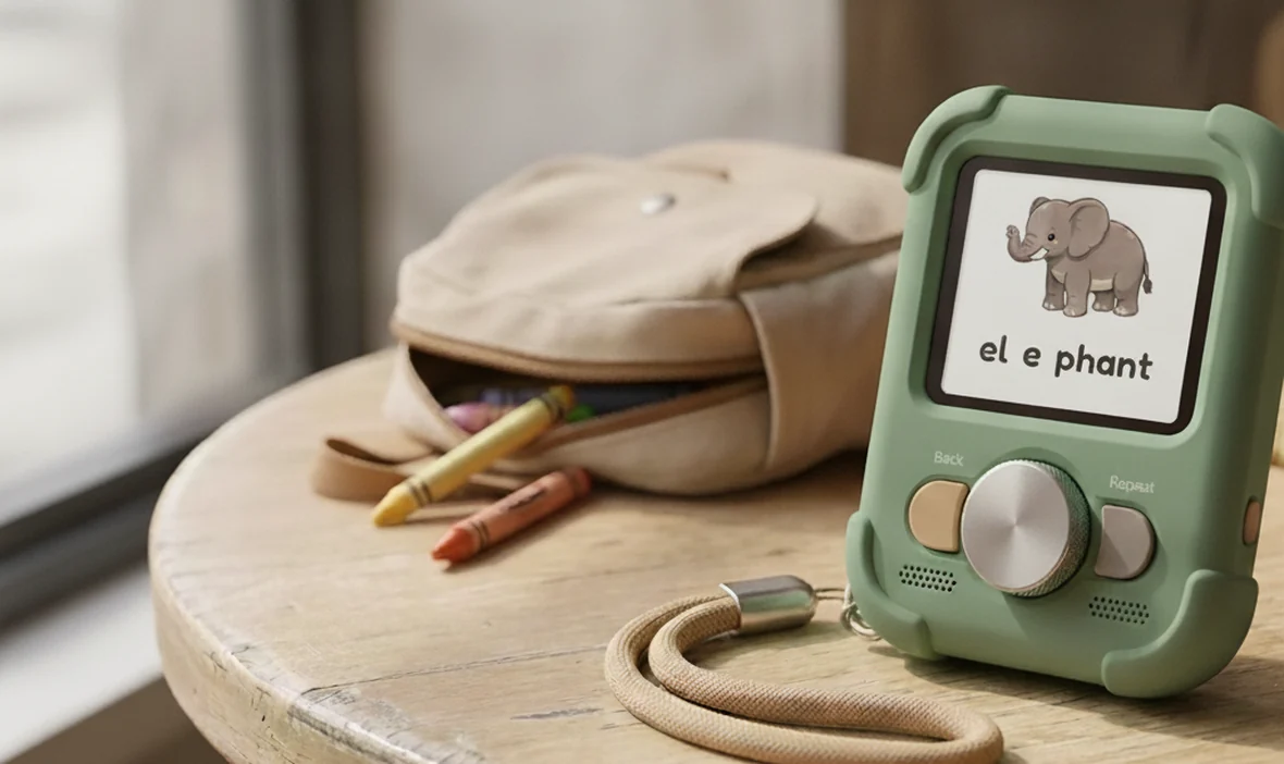 The Sona device in sage green